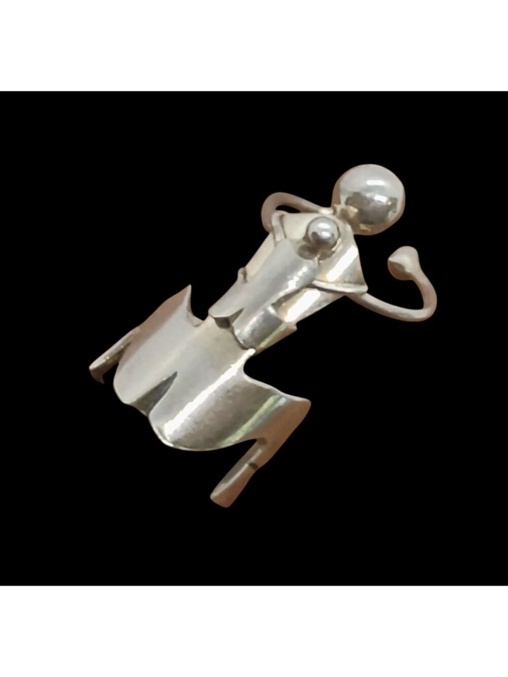 Unique Handmade Sterling Silver Ear Cuff Mother and Baby on Back Papoose